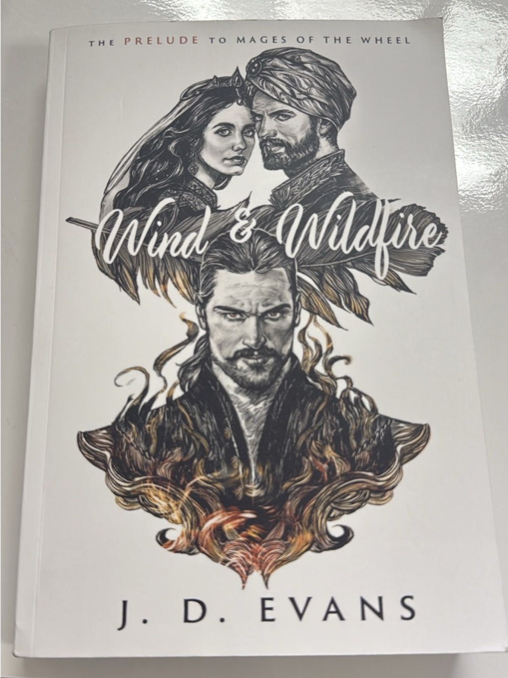 Wind & Wildfire by J. D. Evans - Illustrated White Cover